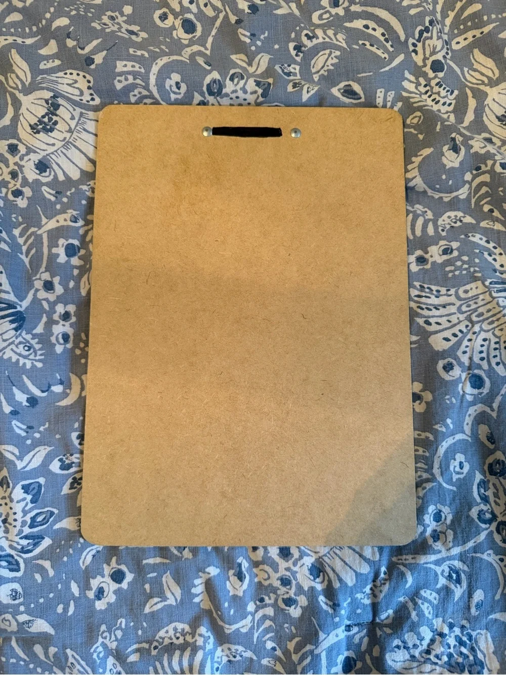 Brown Clipboard with Metal Clip